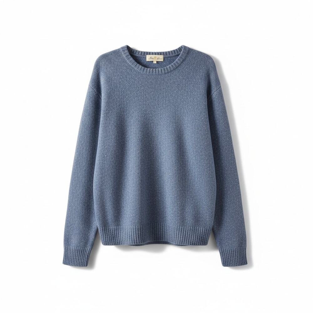 Madewell XL Blue Merino Wool Alpaca Blend Sweater Cozy Luxe Minimal